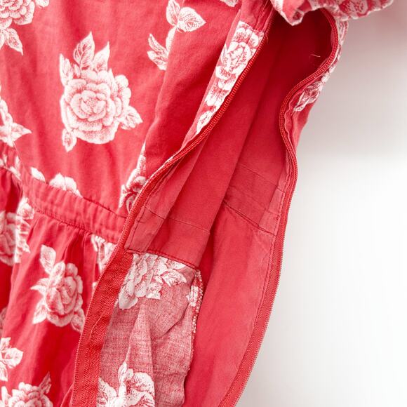 Modcloth Womens Retro Pinup Valentines Day Scoop‎ Neck Rose Floral Dress Size 1X - Picture 6 of 9